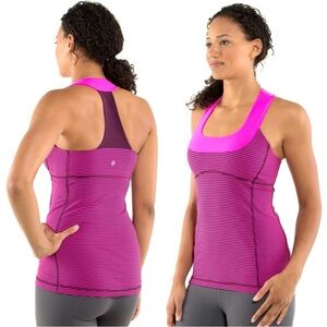 Lululemon Athletica Pink and Purple Racerback Tank SIZE 6 PRISTINE